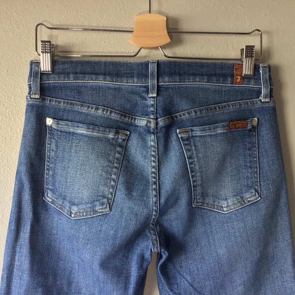 7 FOR ALL MANKIND Cropped Boot Jeans -Size 29 - Picture 3 of 4